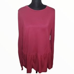 *NWT* Peplum blouse size:medium color:plum